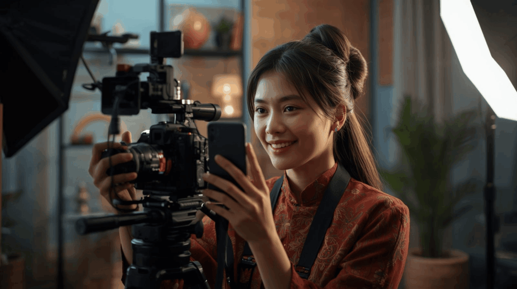 Kreator muda Indonesia membuat konten budaya tradisional secara digital