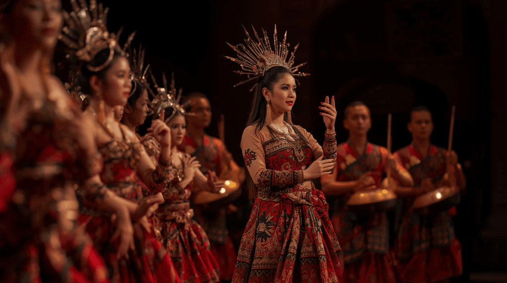 Warisan budaya Indonesia ditampilkan di panggung internasional melalui tarian tradisional dan angklung